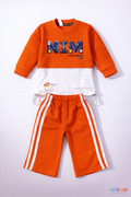 Orange NIM Waffle Layered Suit D-2