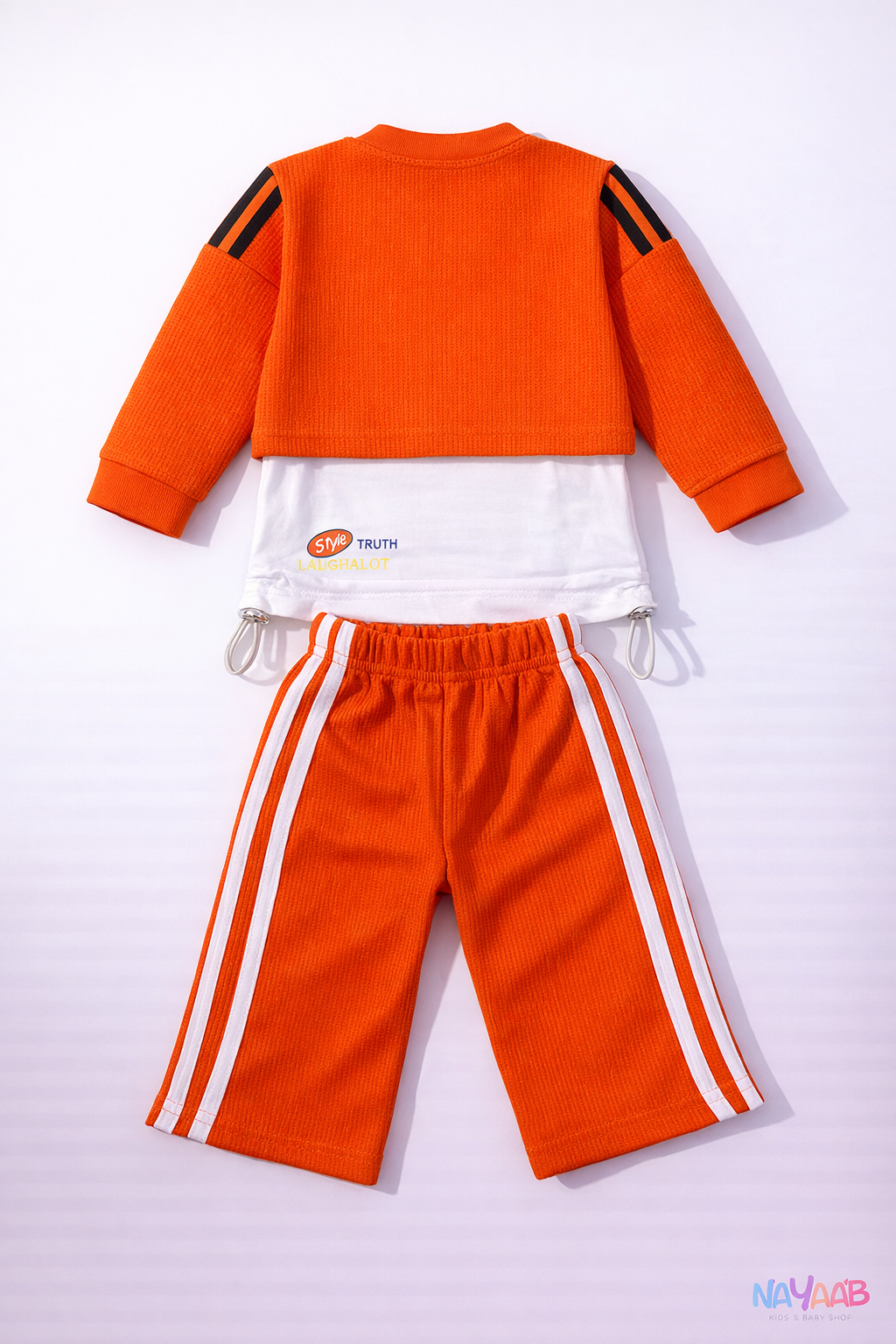 Orange NIM Waffle Layered Suit D-2