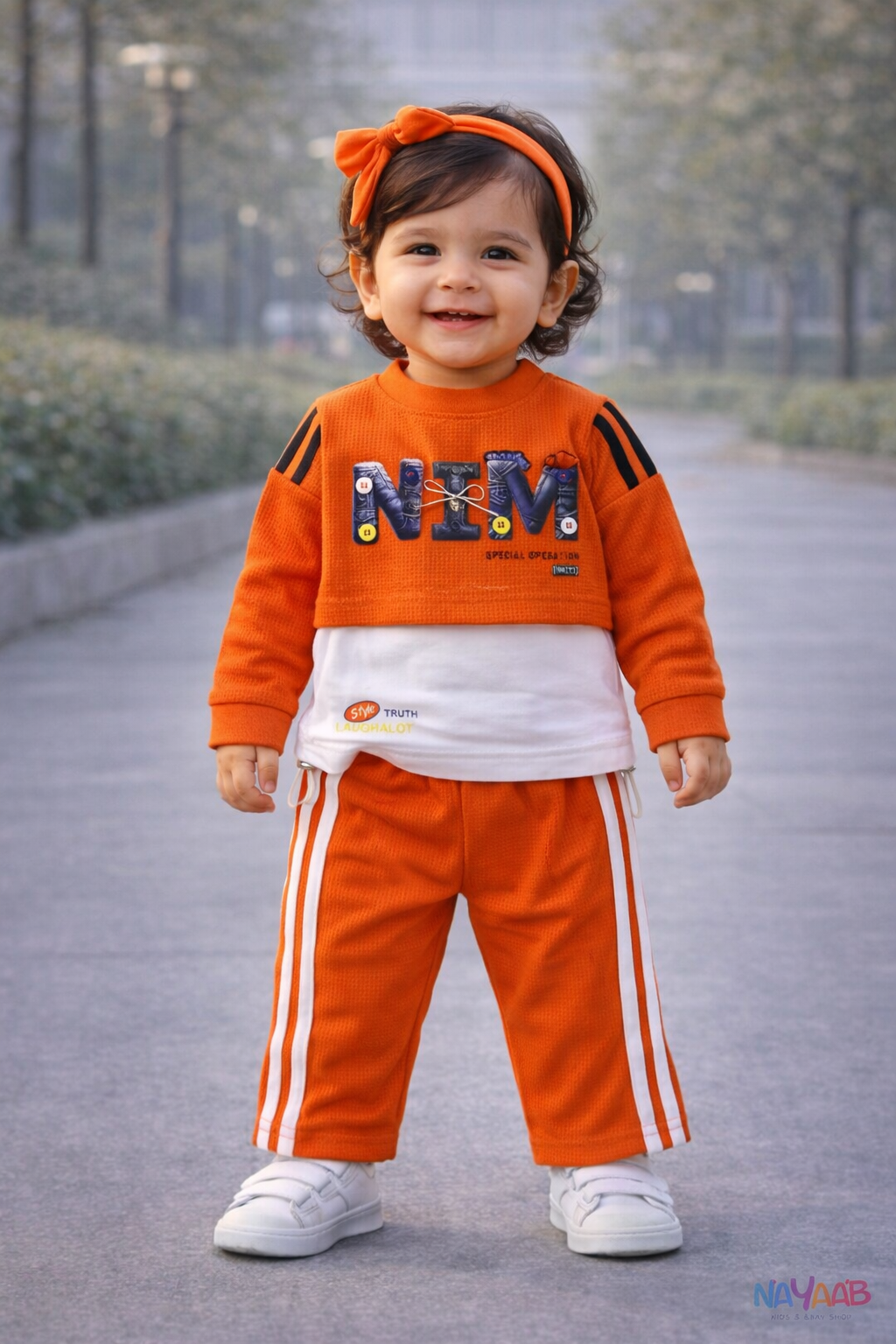 Orange NIM Waffle Layered Suit D-2