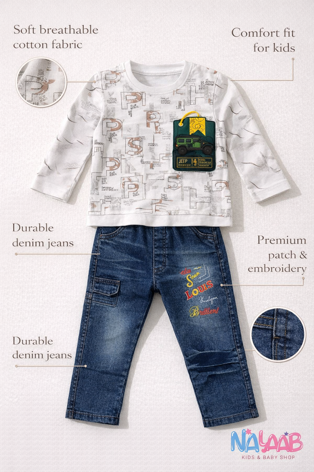 Explorer Jeep Graphic Denim Set B-1