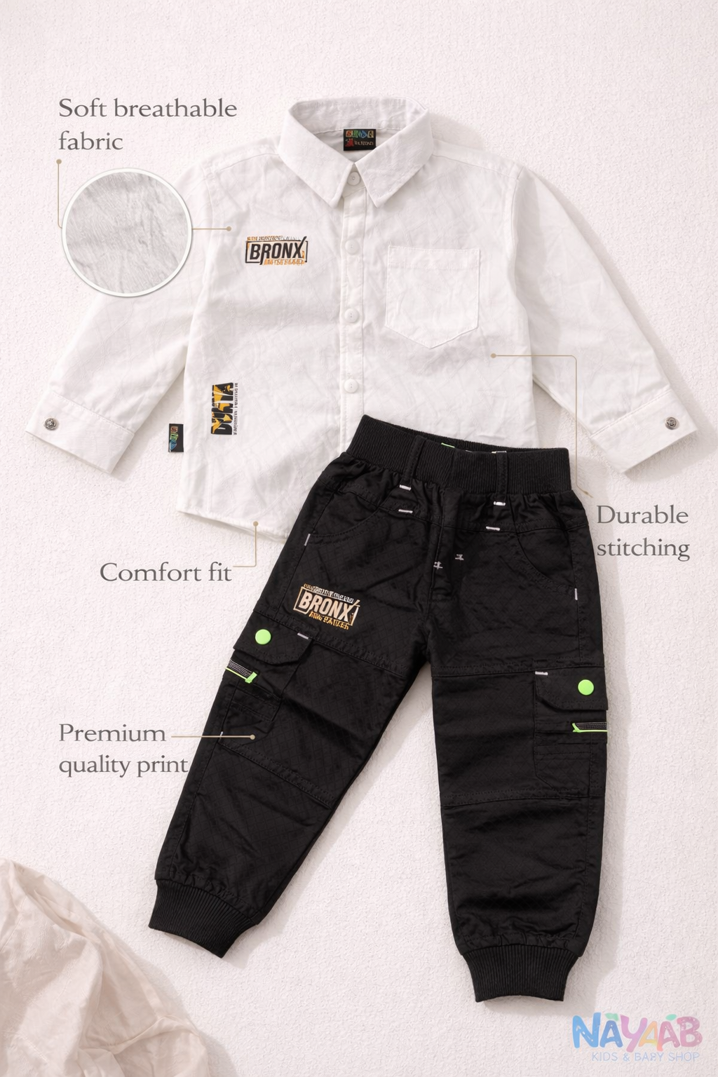 BRONX Street Style Shirt & Cargo Suit B-3