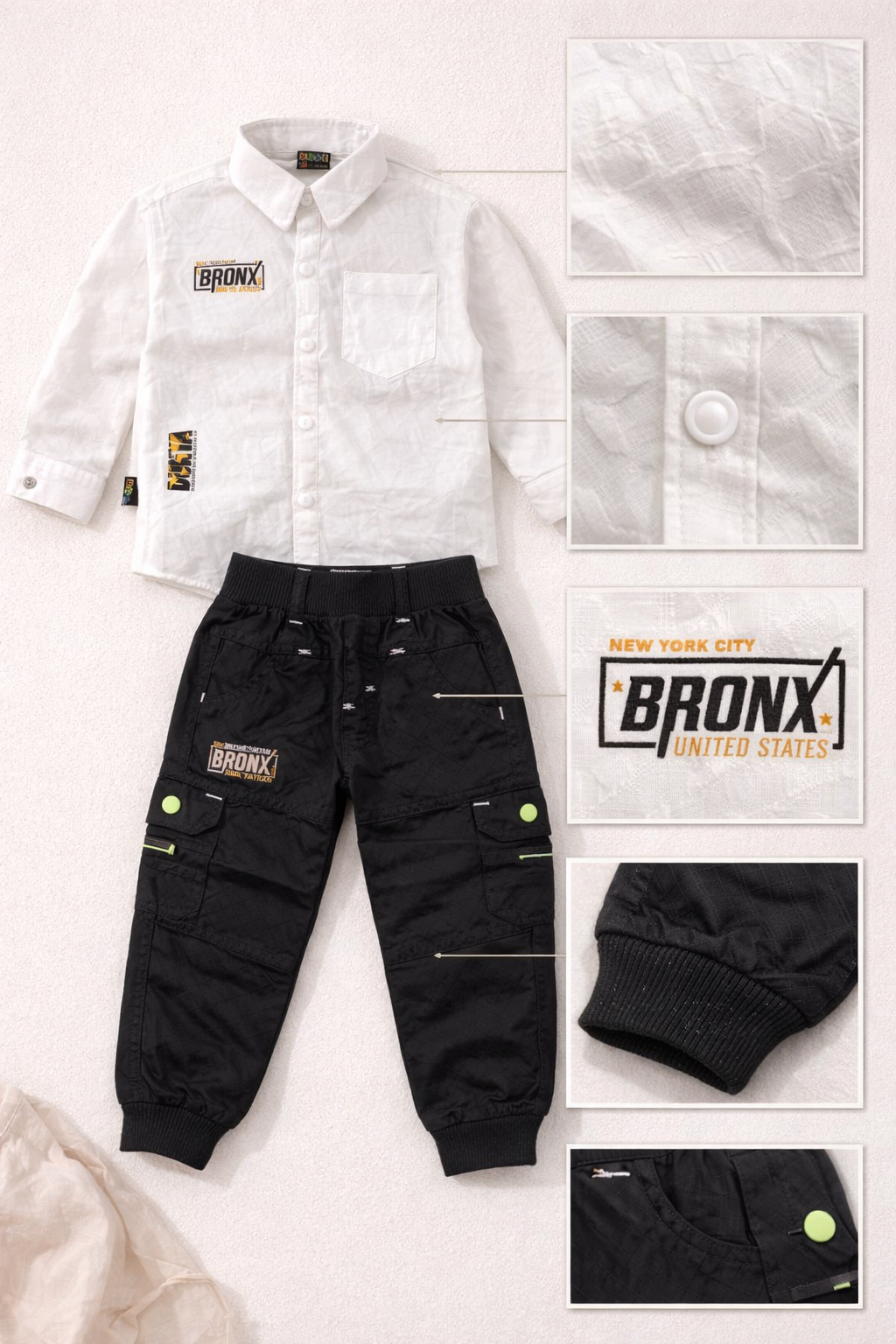 BRONX Street Style Shirt & Cargo Suit B-3