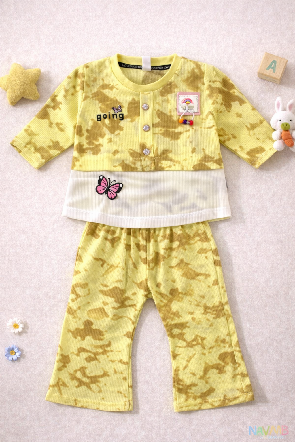 Yellow Butterfly Waffle Suit – D-1