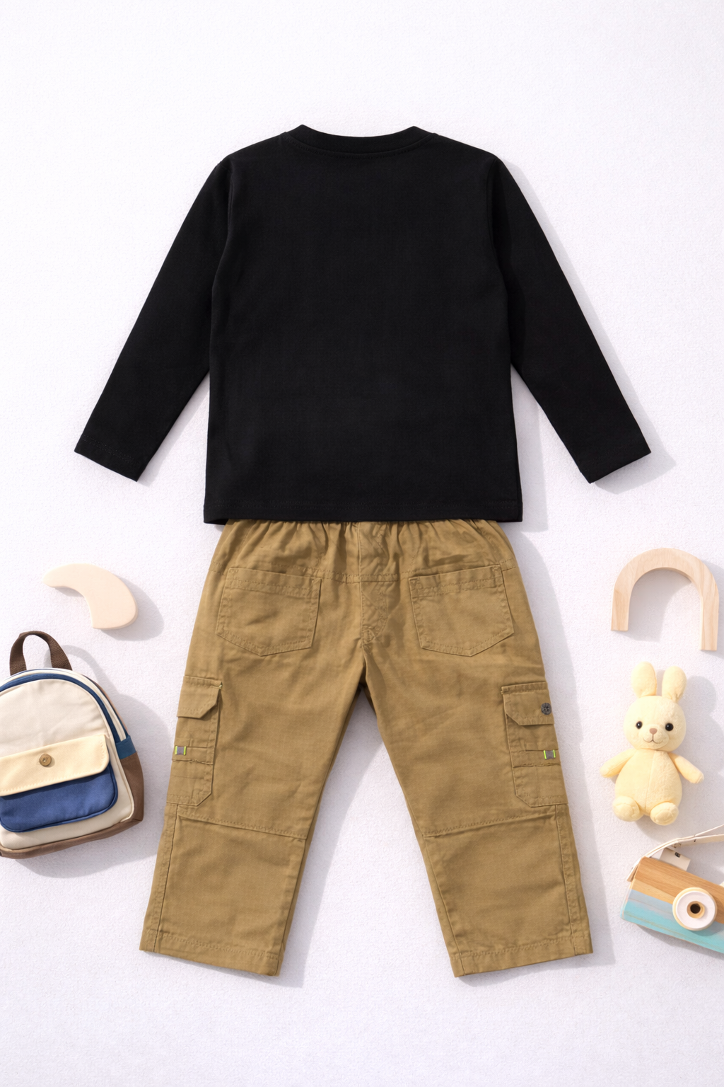 Black COOL Graphic Cargo Suit B-2