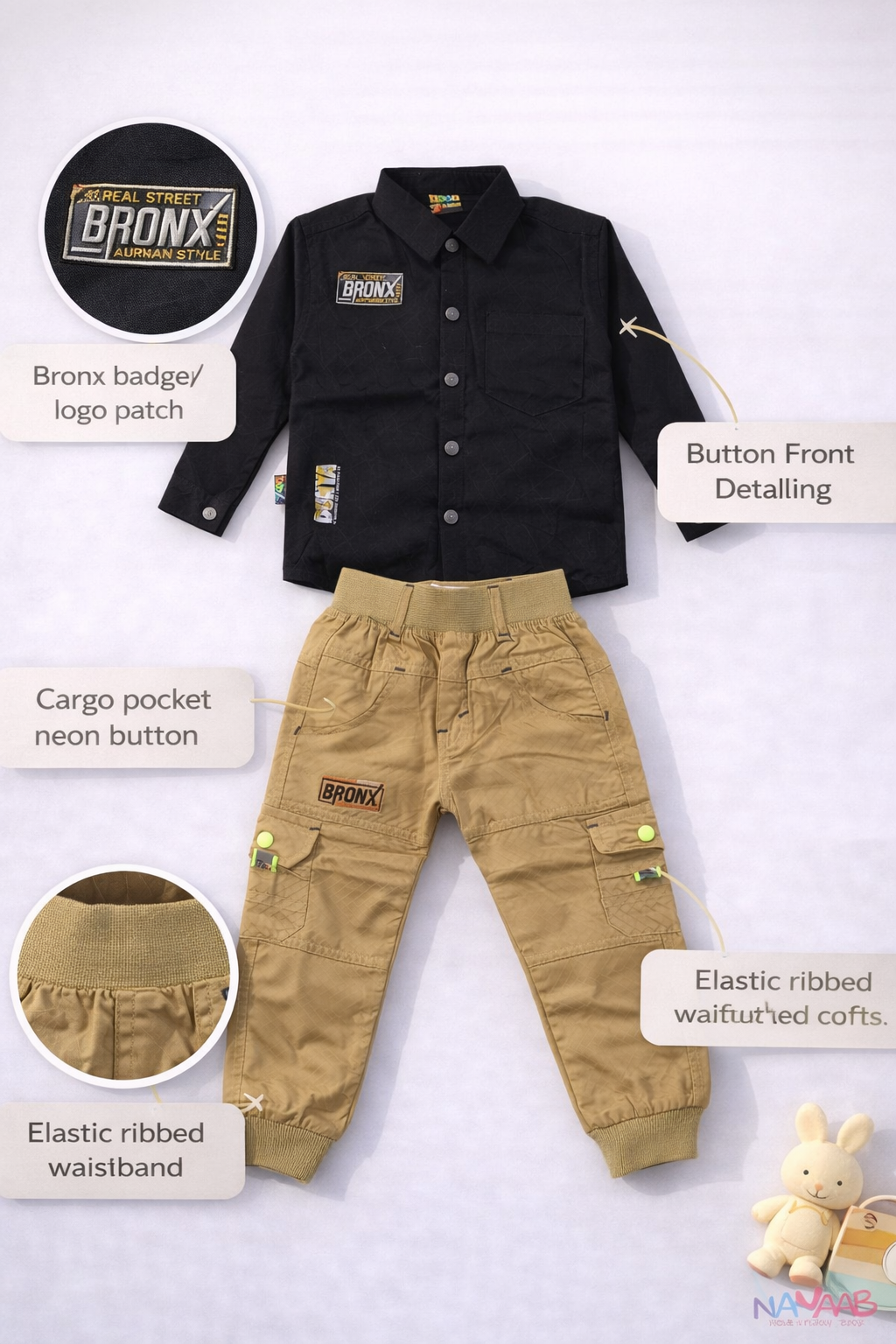 BRONX Street Style Shirt & Cargo Suit B-3