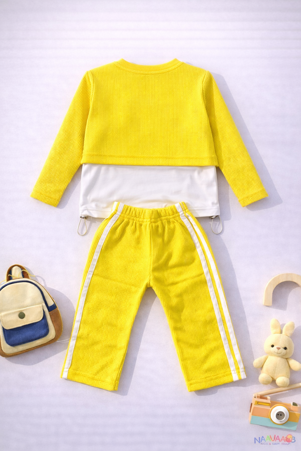 Yellow NIM Waffle Layered Suit D-2