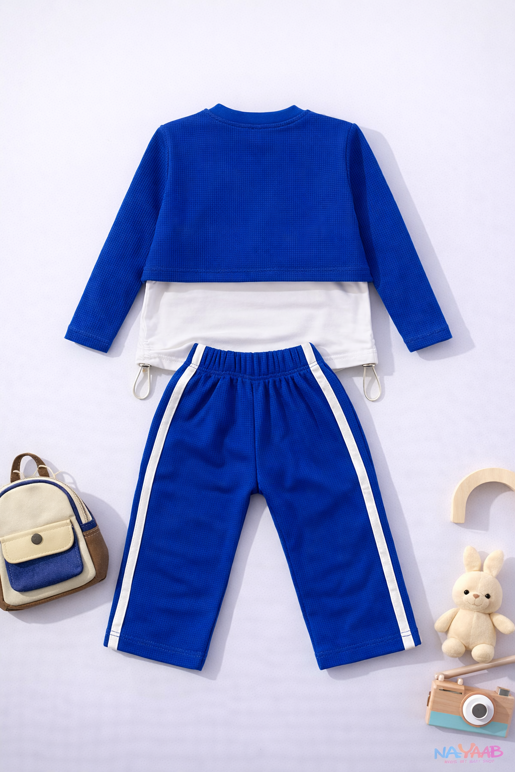 Blue NIM Waffle Layered Suit D-2