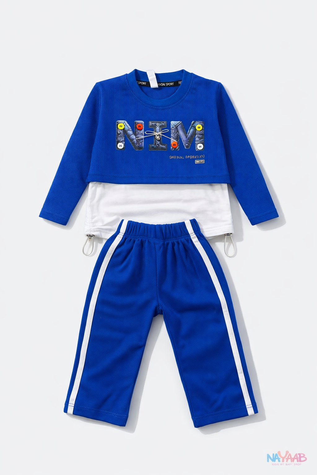Blue NIM Waffle Layered Suit D-2