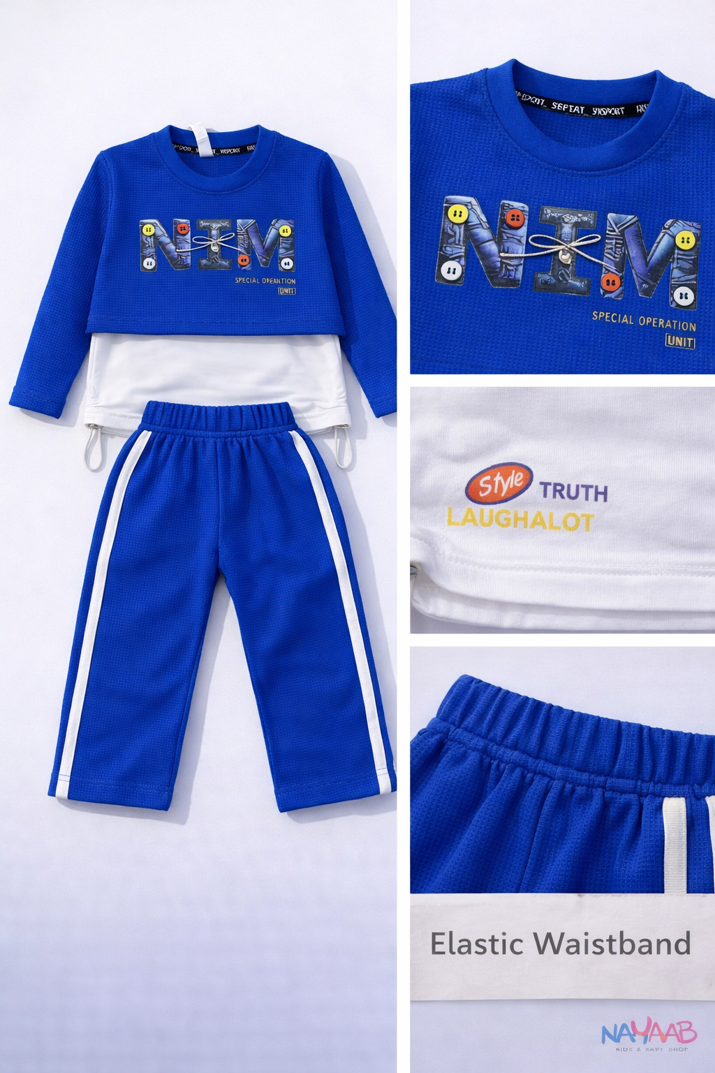 Blue NIM Waffle Layered Suit D-2