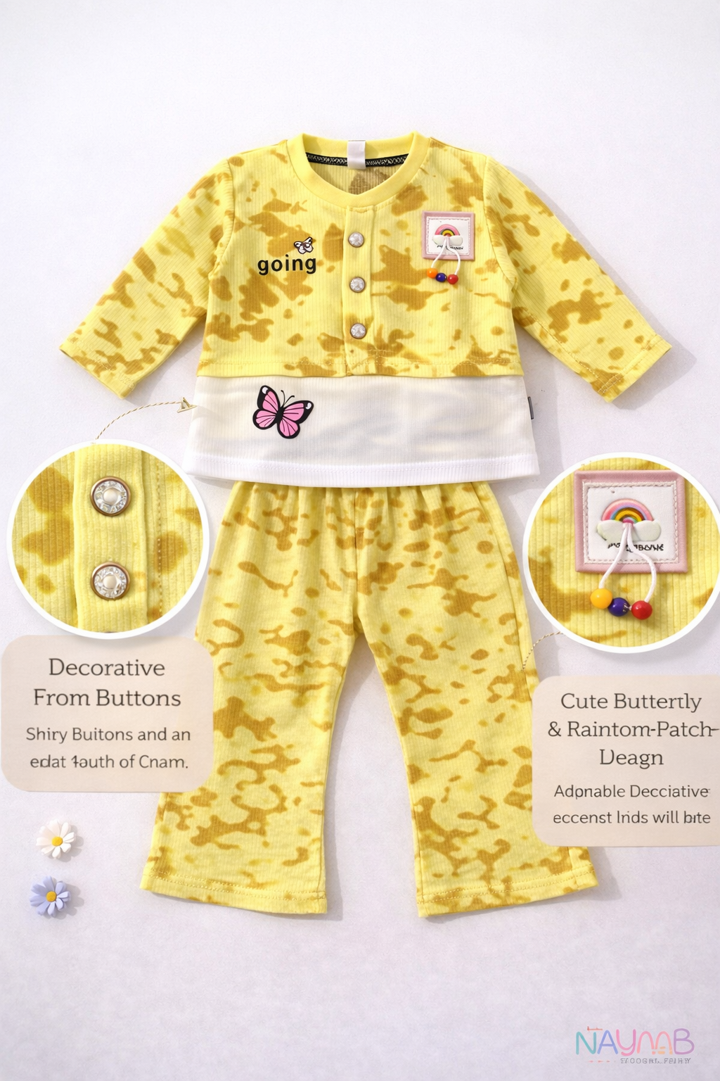 Yellow Butterfly Waffle Suit – D-1