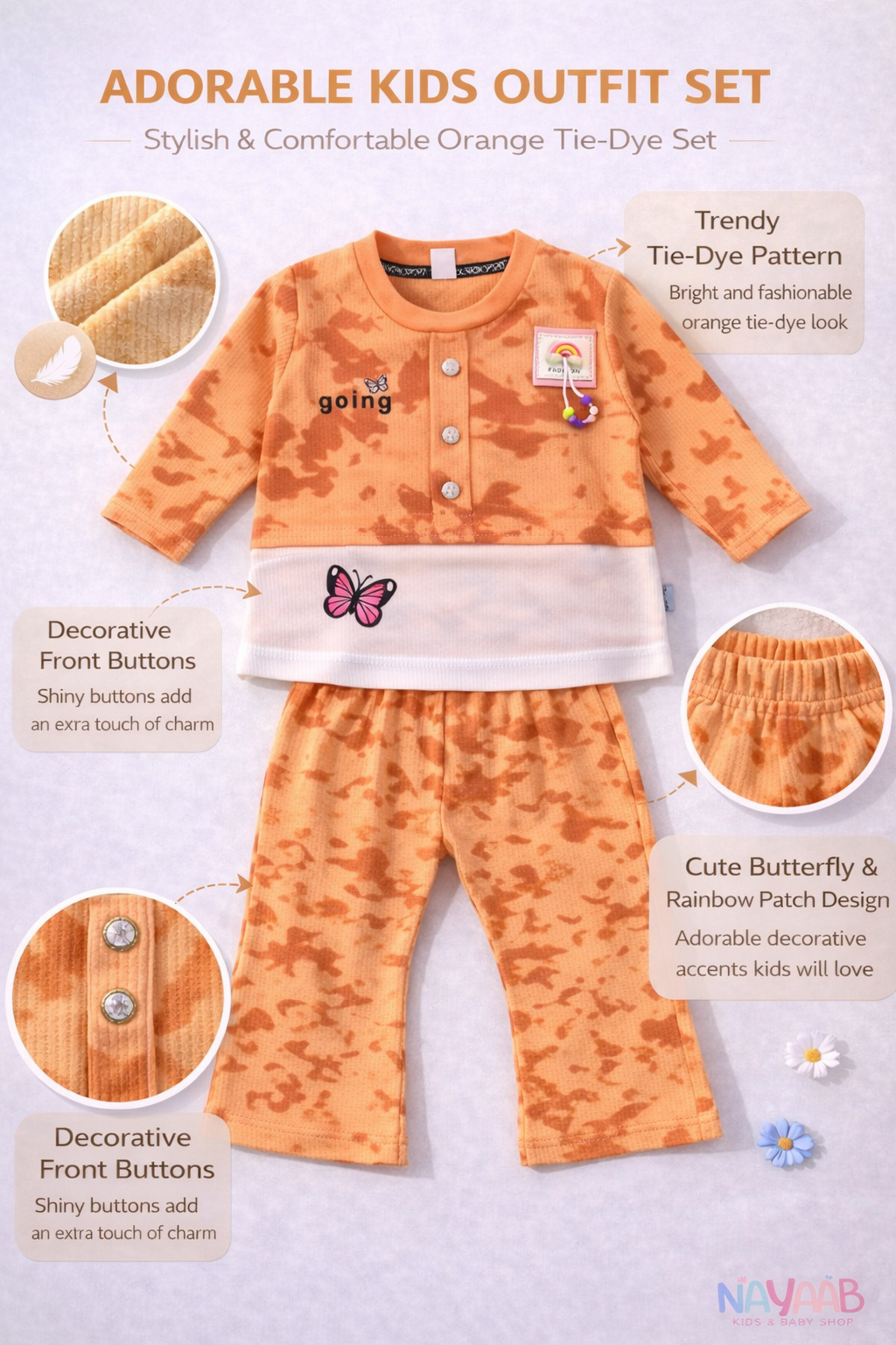 Orange Butterfly Waffle Suit – D-1