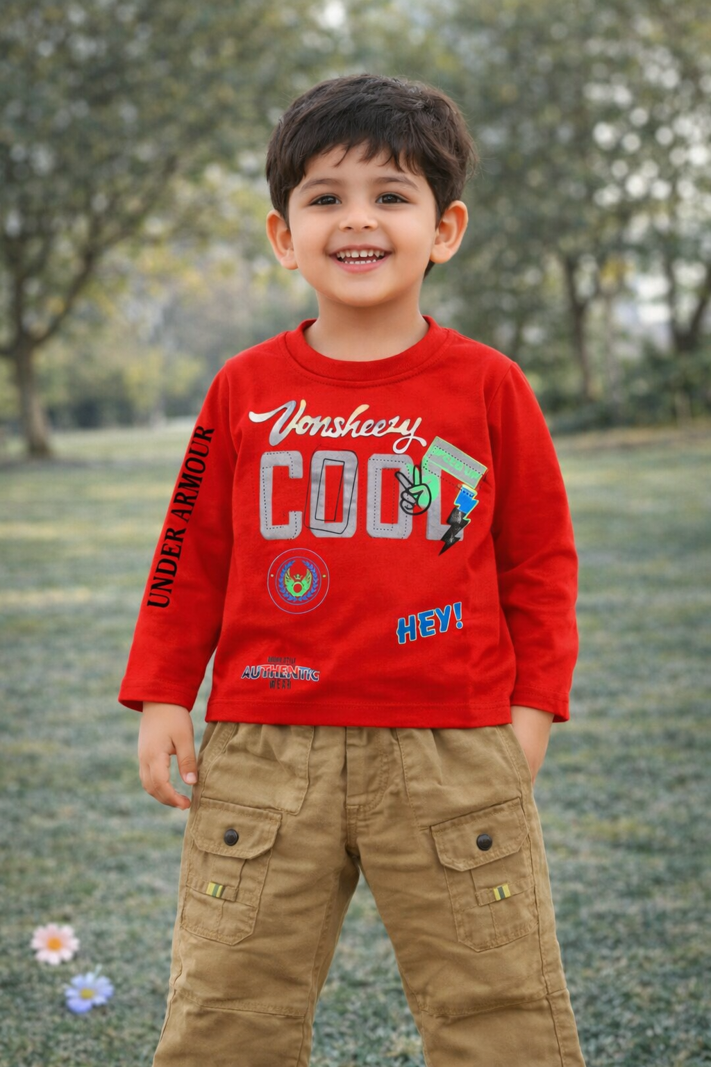 Red COOL Graphic Cargo Suit B-2